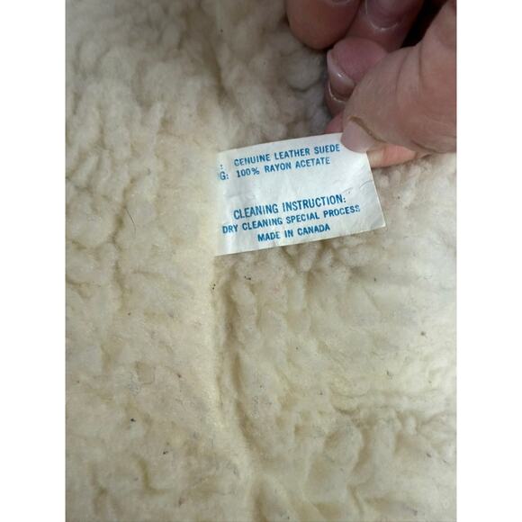 SUEDE VTG 4 Snap Up Coat Womens SZ XS/S Faux Shearling Western Beth Dutton - Picture 7 of 16